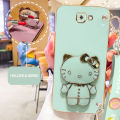 VRQR 3D Folding Bracket Case For Samsung j7 Prime Back Cover Cute mirror Cat Phone Cover With Long lanyard Samsung J5 Prime j6 j5 Plus. 