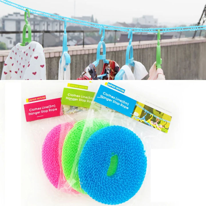 1 Roll 5m Clothes Dryer Drying Rack Cloth Hanging Rope Non-slip ...
