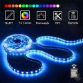 LED Strip Lights,16.4ft Pack of 1 RGB 300LEDs Waterproof Light Strip Kits with infrared 44 Key, Suitable for Room,TV, Ceiling, Cupboard Bar Home Decoration. 