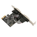 PCIe RS232 Serial Host Controller Card PCIE X1 Interface Practical 2 Port PCIe Serial Expansion Card for for POS System. 