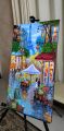 Wall Painting, Wall decor, Home decor, Original Handmade Acrylic Painting, SIZE: 16X28 INCHES, Painting on canvas, Paintings for SALE, Gift Paintings. 
