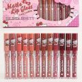 Liquid Matte Lipgloss Tray Waterproof Matte Nude Lip Gloss pack of 6 & 12. 