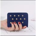Mini Wallet for Girls - Coin Pouch and Card Holder - Small Purse with Golden Star Design. 