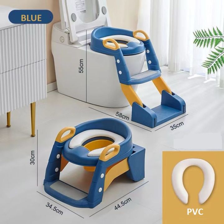 2-in-1 Potty Training Seat & Ladder – Dual Use for Toilet & Floor, Easy Step Access for Kids