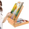 Portable Painting Storage Box Easel Beechwood Easel Box Adjustable Table Ske.tch Box Easel Wooden Artist Storage Case Easel for Drawing, Painting. 