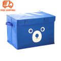 Panda Storage Bin for Toy Storage, Collapsible Chest Box Toys Organiser with Lid for Kids Playroom, Baby Clothing, Children Books, Stuffed Animal. 