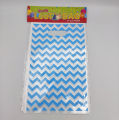BLUE ZIGZAG GOODY BAGS PACK OF 10 BLUE THEME PARTY FAVORS GOODY BAGS. 