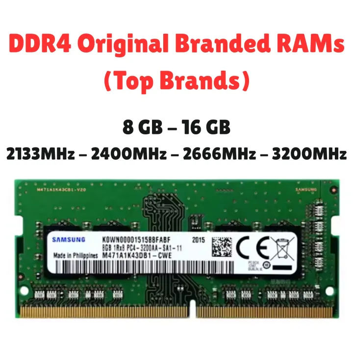 DDR4 RAM 8GB 16GB for Laptop Top Brands Branded RAM | Daraz.pk