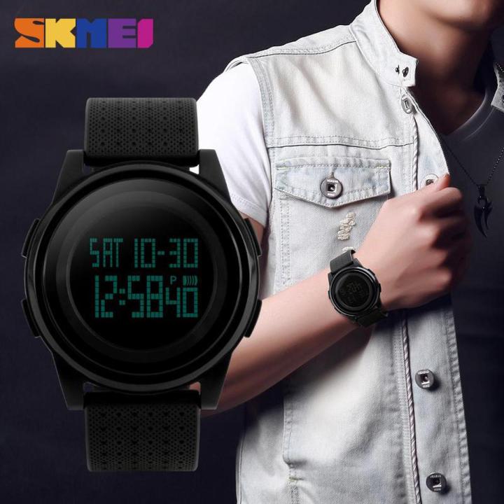 SKMEI Fashion Waterproof Countdown Digital Double Time Chrono Backlight LED Sport Watch For Men Women 1206