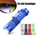 【ETOP】 T6 60000 Lumen LED Flashlight Torch Light Powerful UltraFire Tactical Police Outdoor Light Mini Zoomable Lamp 3 Modes with Clip flashlight Re-chargeable Tactical Flashlight Emergency Light. 