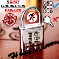 8 Digit Push Button Lock - Digit Password Combination Padlock for Suitcase School locker Luggage Travel bag ressetable Code Anti-Theft number Locks - NOT RESETTABLE Password Lock - Keyless Padlock. 