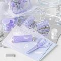 7pcs/set New Mini Efficiency Tool Set Highlighter Hole Punch Stapler Set Portable Blind Box Organizer Bag Student Stationery. 