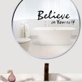 WallsArt Store Believe in Yourself Quote Mirror Decal, Inspirational Quotes Stickers Positive Wall Sayings Motivational Wall Words Peel and Stick Letters Decor for Bedroom, Classroom, Office Gifts. 