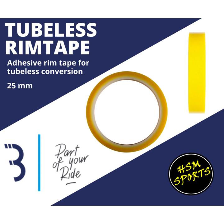 BBB - Bicycle Tubeless Rim Tape -  BTI-150 - 25mm - Yellow - 4 meters