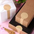 40pcs/lot Vintage Blank Long lollipop design Kraft paper Sticker for Handmade Products baking Gift seal sticker label. 