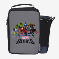 Marvel Heroes- Lunch Bag with option to carry water bottle. Digitally printed on Fabric by Traverse. 