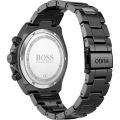 Hugo Boss Gunmetal Grey Stainless Steel Bracelet Blue Dial Chronograph Watch for Men- 1513743. 