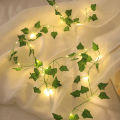 Green Leaf Garland String Lights,[ pack of 1 / 6 / 12 ] Vine Fairy Lights with Blinking Feature for Bedroom, Wedding, Home Decor - Battery Operated, Wall Garden Stairway Decorative Lighting with Switch Control - Artificial Floral Theme  (battery included). 