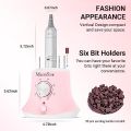 MelodySusie 30000 RPM Professional Nail Drill Scarlet, High Speed, Low Heat, Low Noise, Low Vibration, Portable Electric Efile Drill for Shaping, Buffing, Removing Acrylic Nails, Gel Nails, Pink. 