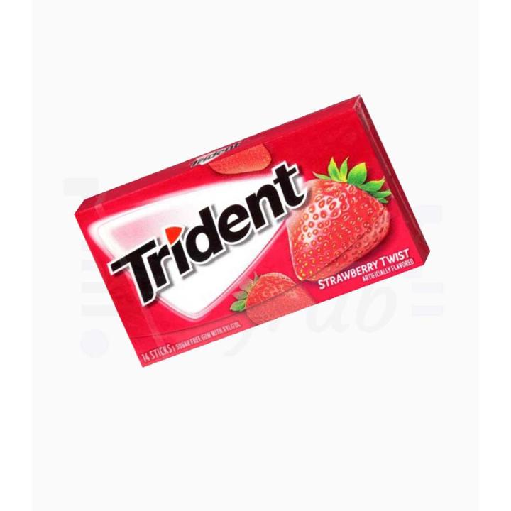 Trident Strawberry Twist Sugar Free Gum 1 Packet
