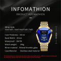 2022 BESTWIN Men Watches Luxury Brand Sport Military Watch Men Gold Stainless Steel Quartz Waterproof Wrist Watches Clock Gifts. 