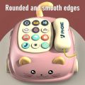 Montessori Baby Cat phone Toys Phone Learning Kids Sleeping Toy Multifunctional Bilingual Telephone Story Children Multi-Function Early Education Telephone Kids Machine Boys and Girls Educational Toys for Children Gift. 