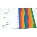 Office file Separators  10 Plastic Dividers  6 different colors  Size: 22.5 x 29.7cm  A4, Multicolor. 