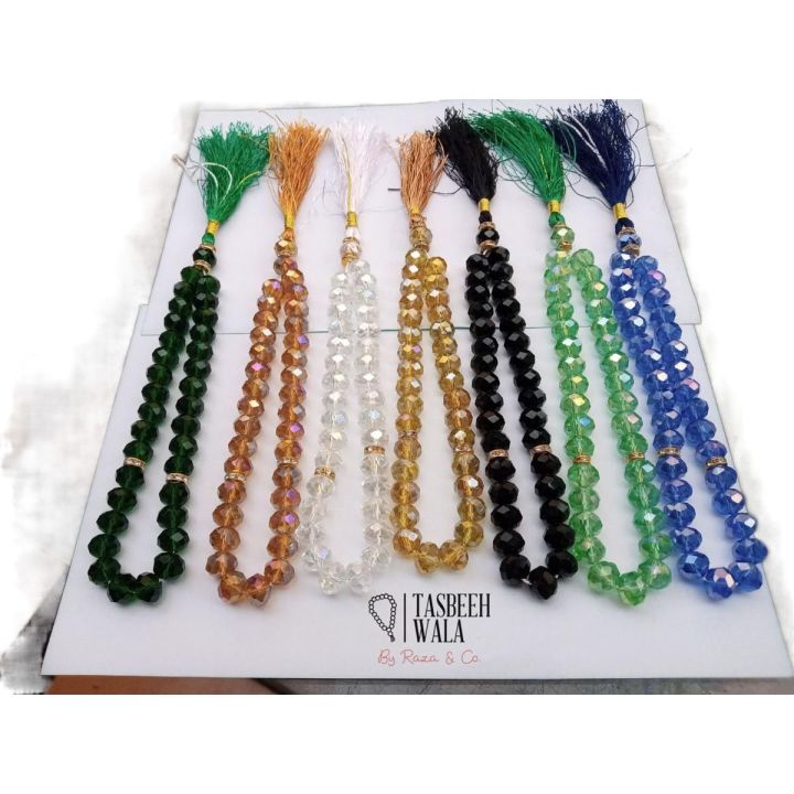 crystal Beads tasbeeh/tasbih - Fancy Tasbeeh 10mm 33 beads