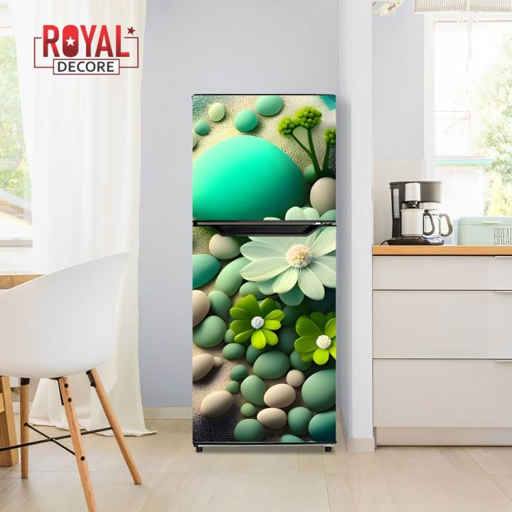 Royal Stone Fridge Stickers, Door Wrap, Self-adhesive, waterproof PVC by Royal Decore