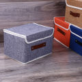Simple fabric storage box with lid, student dormitory, household finishing artifact, clothes, sundries, foldable storage box. 