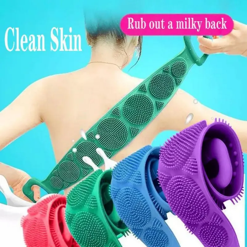Silicone Back Bath Shower Wash Body Belt Brush