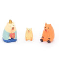 Home Decoration Exquisite Japanese Style Orange Bib Cat Decor. 