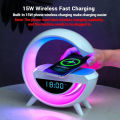 BT-3401 LED Display Wireless Phone Charger Bluetooth Speaker With Seven Color Selections, Alarm Clock, FM Radio. 