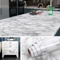 Contact Paper for Countertops Desk Cover Table Top Removable Wallpaper Self Adhesive Kitchen Countertop Peel and Stick Wallpaper Waterproof Oil Proof Marble Paper. 