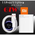 Original 67W Turbo Charger with Free 6A Super Fast Turbo Charging Cable Type C for Mi 11 Pro, Mi 11 Ultra, Mi 11T, Poco F3, Poco X3 GT, Poco F3 GT. Turbo Charger 67W Fast Charge Power QC 4.0 Adapter GAN For Redmi  10 Pro, Mi 10T, Poco M3-33W, 55W, 120W.. 