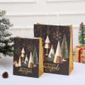 Personalized Gift Bags Festive Packaging Exquisite Handbag Christmas Gift Bag Event Supplies Christmas Printed Kraft Paper Bag. 