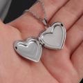 FINE4U N564 Women Girls Photo Locket Pendant Heart Shaped Stainless Steel Locket Necklace That Holds Pictures for Birthday Gift. 