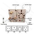 Multi Plug Adapter with Light & Fuse – 3 Way Power Socket | Universal Plug Converter for US, UK, EU, AU – Type G 13A Multi Socket with Round Pin Support. 
