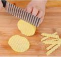 Stainless Steel Potato Slicer Wavy Cutter French Fry Knife Chopper Serrated Blade Corrugated Cutter Kitchen Cutting Tool. 