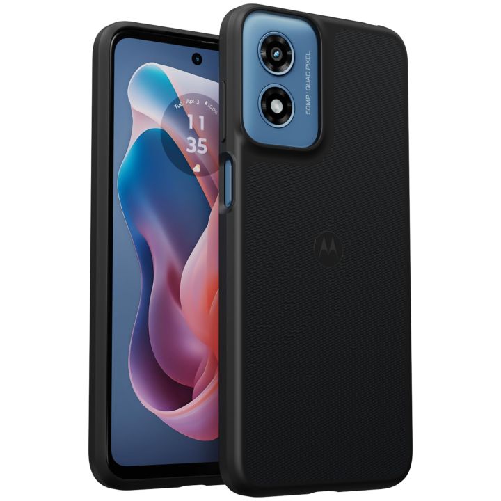 Moto G Play 2024 4G Case Soft TPU Slim Smooth Flexible Protective Phone Cover Moto G Play 2024 4G - Black