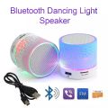 Mini Portable Bluetooth Speaker with LED Light USB SD Card Support Rechargeable. 