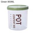 【FUN LIVE】 700/900Ml Plastic Storage Can With Scale Sealed Tank Stackable Dried Fruit Tea Coarse Cereals Sealed Jar Kitchen Accessories. 