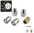 Universal Wheel Nut Lug - Anti Theft Security Lock (M12 x 1.5) (Wheel Nut Lock - 4 Alloy Steel Nuts + 1 Key). 