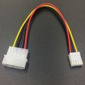 【BIGSALE】 20cm 4-pin Big to Small Power Cable Metal Floppy Drive Power Cord for Computer PC. 