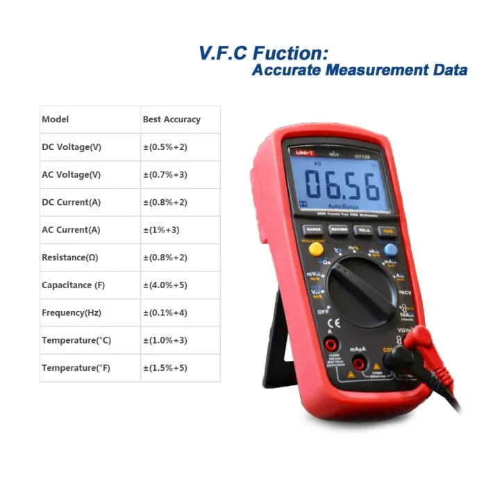 UNI-T UT139C UNIT Digital Multimeter Auto Range True RMS Meter ...
