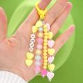 Keychain for Women Girls Keychains Cute Resin Beads Key Chain Keychain Charms Car Key Ring Pendant for Bag Handbag Purse Decoration Mother's Day Gift. 