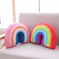 Neck Pillow Soft Texture Stuffed Rainbow U Shape Kid Pillow. 