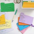 200 Sheets High Quality DIY Index Cards Binder Colorful Learning Flashcards Horizontal Line Pocket Notebook School Office. 