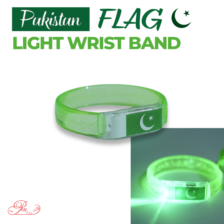 LED Pakistan Light Wrist Band for Independence 14 August