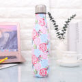 Floral High Quality 500ml Double-Wall Insulated Vacuum Water Bottle Printed Thermos Tea/Coffee Cup Vacuum Flask Stainless Steel Insulated Drink Bottle for Outdoor Sport. 